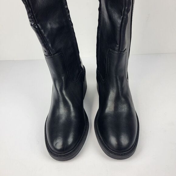 Splendid Vivie Knee High Boots Faux  Leather Black size 7M - Picture 10 of 15